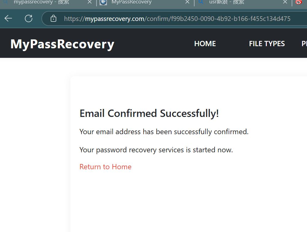 Email Confirmation Process